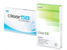 Clear 58 (6 čoček) Měsíční kontaktní čočky - Clear 58 (6 čoček)