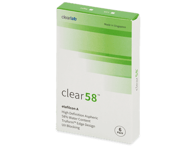 Clear 58 (6 čoček) - Čtrnáctidenní kontaktní čočky