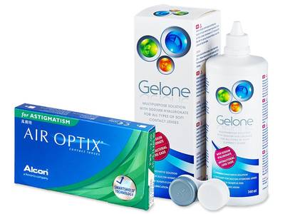 Air Optix for Astigmatism (6 čoček) + roztok Gelone 360 ml - Výhodný balíček