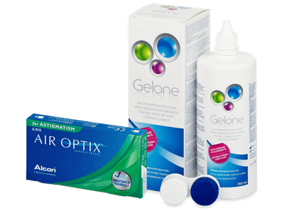 Air Optix for Astigmatism (6 čoček) + roztok Gelone 360 ml - Výhodný balíček