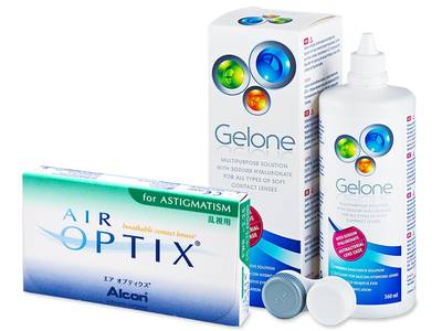 Air Optix for Astigmatism (6 čoček) + roztok Gelone 360 ml - Předchozí design