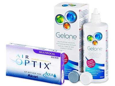 Air Optix Aqua Multifocal (6 čoček) + roztok Gelone 360 ml - Předchozí design