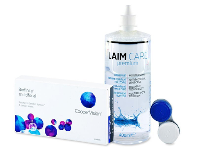 Biofinity Multifocal (3 čočky) + roztok Laim Care 400ml