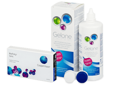 Biofinity Toric (3 čočky) + roztok Gelone 360ml