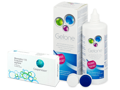 Biomedics 55 Evolution (6 čoček) + roztok Gelone 360 ml