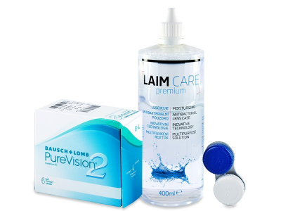 PureVision 2 (6 čoček) + roztok Laim Care 400 ml