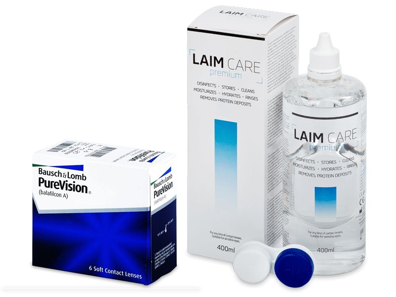 PureVision (6 čoček) + roztok Laim Care 400ml - Výhodný balíček