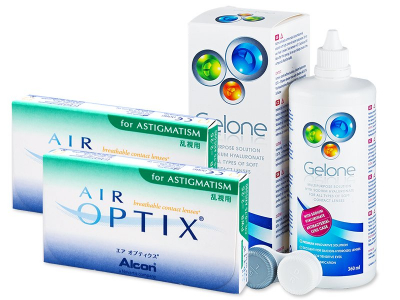 Air Optix for Astigmatism (2x3 čočky) + roztok Gelone 360 ml - Předchozí design