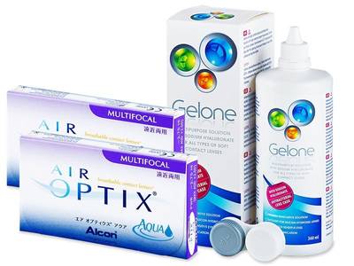 Air Optix Aqua Multifocal (2x3 čočky) + roztok Gelone 360 ml - Předchozí design