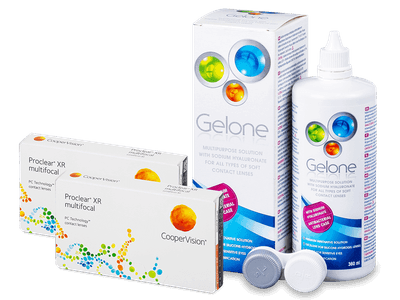 Proclear Multifocal XR (2x3 čočky) + roztok Gelone 360 ml