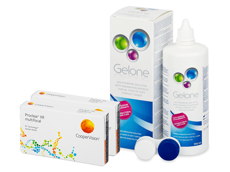 Proclear Multifocal XR (2x3 čočky) + roztok Gelone 360 ml - Výhodný balíček