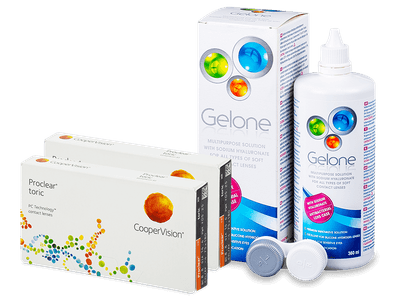 Proclear Toric XR (2x3 čočky) + roztok Gelone 360 ml