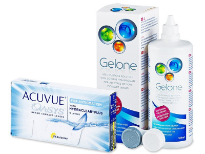 Acuvue Oasys for Astigmatism (6 čoček) + roztok Gelone 360 ml
