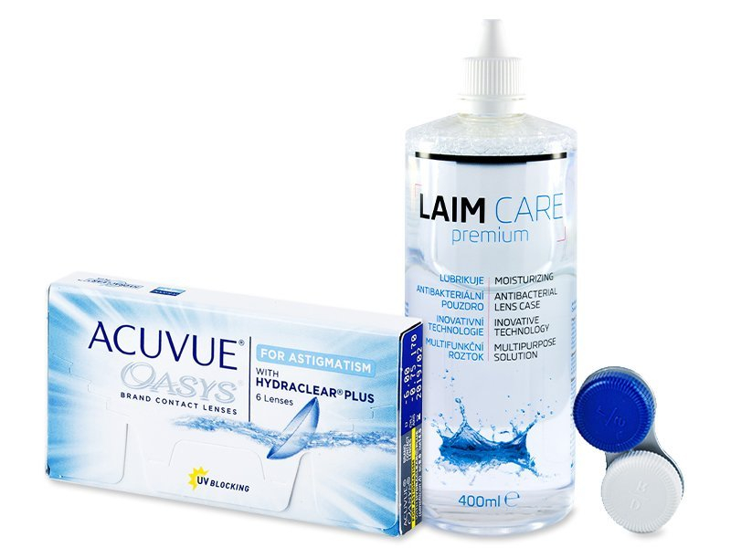 Acuvue Oasys for Astigmatism (6 čoček) + roztok Laim Care 400ml - Výhodný balíček