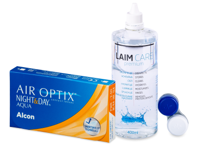 Air Optix Night and Day Aqua (6 čoček) + roztok Laim Care 400ml