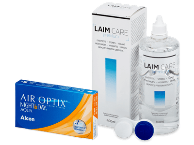 Air Optix Night and Day Aqua (6 čoček) + roztok Laim Care 400ml