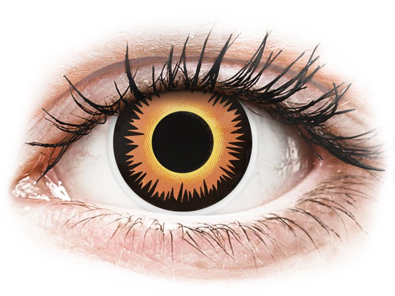 ColourVUE Crazy Lens - Orange Werewolf - nedioptrické (2 čočky) - Barevné kontaktní čočky