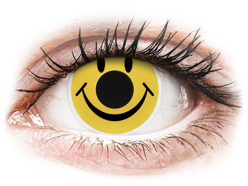 ColourVUE Crazy Lens - Smiley - nedioptrické (2 čočky) - Barevné kontaktní čočky