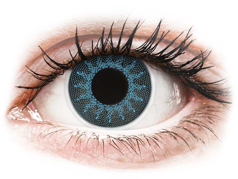 ColourVUE Crazy Lens - Solar Blue - nedioptrické (2 čočky) - Barevné kontaktní čočky