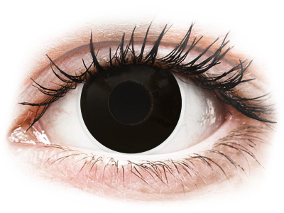 ColourVUE Crazy Lens - BlackOut - dioptrické (2 čočky) - Barevné kontaktní čočky