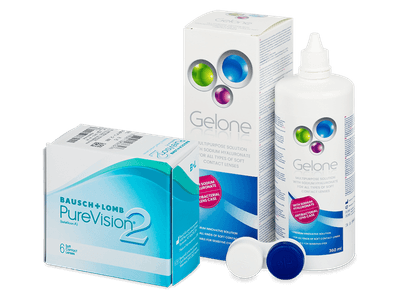 PureVision 2 (6 čoček) + roztok Gelone 360 ml