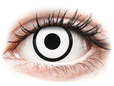 ColourVUE Crazy Lens - White Zombie - dioptrické (2 čočky) - Barevné kontaktní čočky