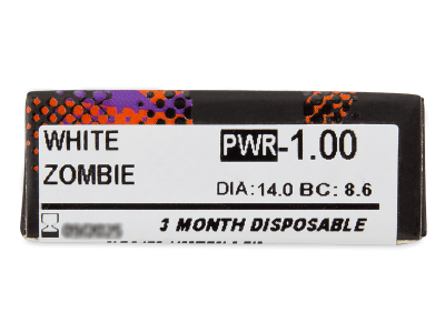 ColourVUE Crazy Lens - White Zombie - dioptrické (2 čočky) - 