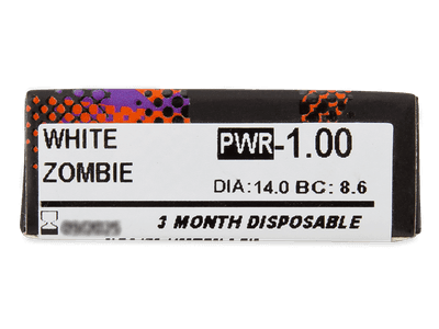 ColourVUE Crazy Lens - White Zombie - dioptrické (2 čočky) - 