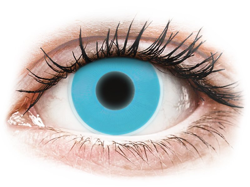 ColourVUE Crazy Glow Blue - nedioptrické (2 čočky) - Barevné kontaktní čočky