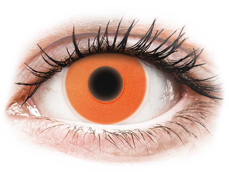 ColourVUE Crazy Glow Orange - nedioptrické (2 čočky) - Barevné kontaktní čočky