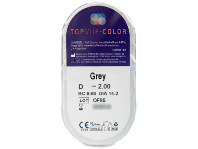 TopVue Color - Grey - dioptrické (2 čočky) - 