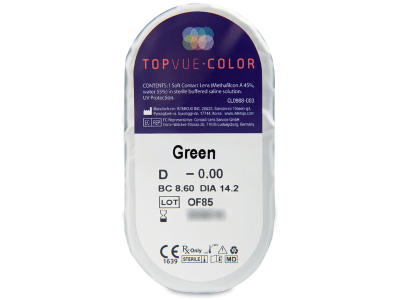 TopVue Color - Green - nedioptrické (2 čočky) - 