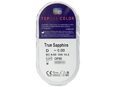 TopVue Color - True Sapphire - nedioptrické (2 čočky) - 