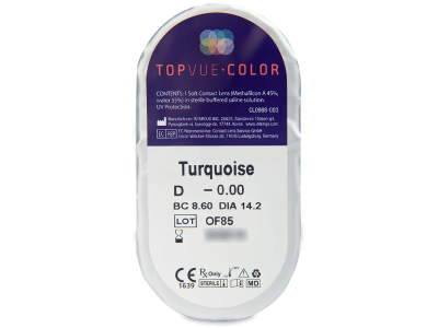 TopVue Color - Turquoise - nedioptrické (2 čočky) -  
