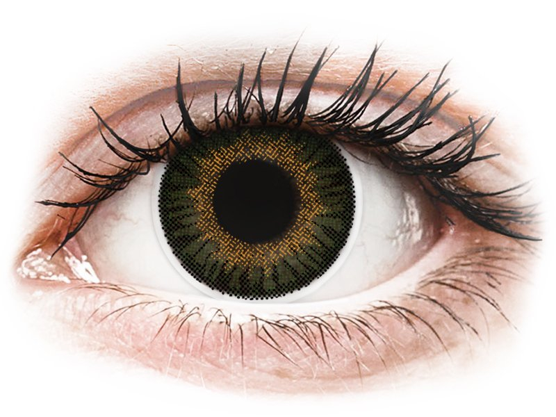 ColourVUE 3 Tones Green - dioptrické (2 čočky) - Barevné kontaktní čočky