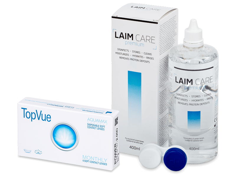 TopVue Monthly (6 čoček) + roztok Laim Care 400 ml - Výhodný balíček