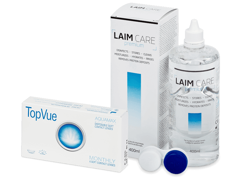 TopVue Monthly (6 čoček) + roztok Laim Care 400 ml - Výhodný balíček