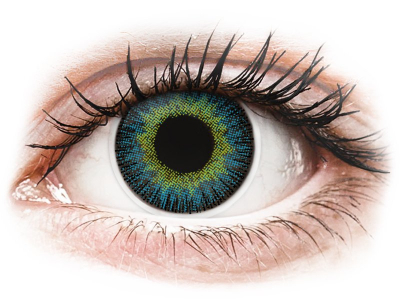 ColourVUE Fusion Yellow Blue - nedioptrické (2 čočky) - Barevné kontaktní čočky