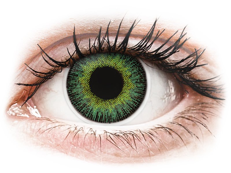 ColourVUE Fusion Green Yellow - nedioptrické (2 čočky) - Barevné kontaktní čočky