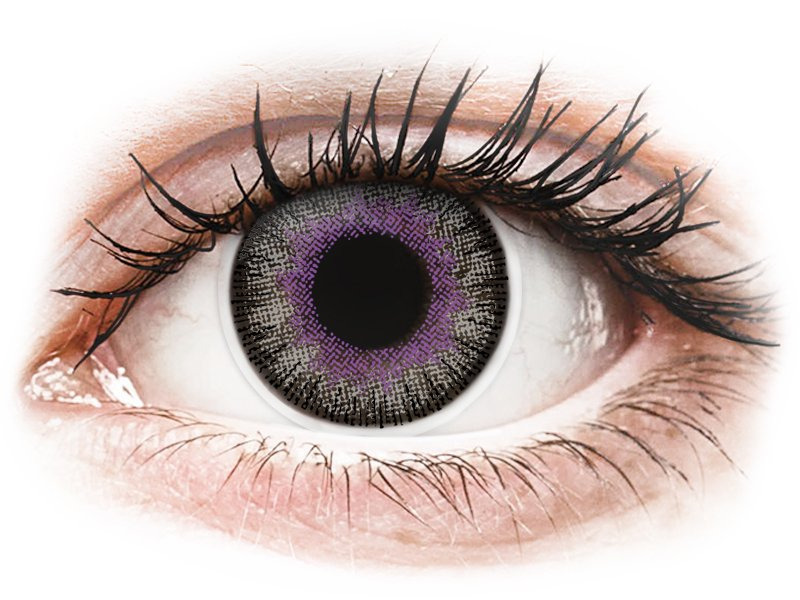 ColourVUE Fusion Violet Gray - nedioptrické (2 čočky) - Barevné kontaktní čočky