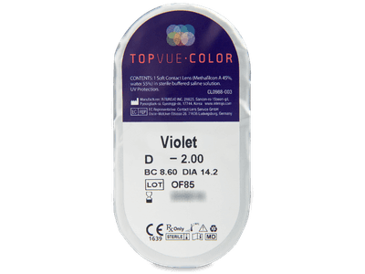 TopVue Color - Violet - dioptrické (2 čočky) - 