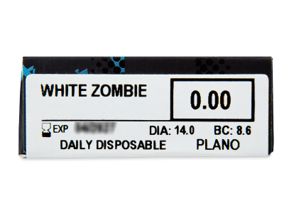ColourVUE Crazy Lens - White Zombie - nedioptrické jednodenní (2 čočky) - 