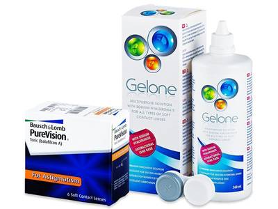 PureVision Toric (6 čoček) + roztok Gelone 360ml