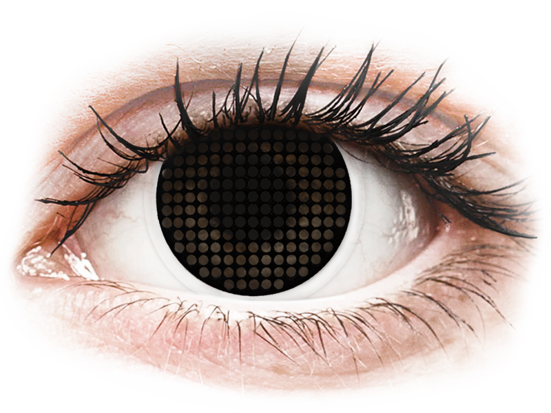 ColourVUE Crazy Lens - Black Screen - nedioptrické (2 čočky) - Barevné kontaktní čočky