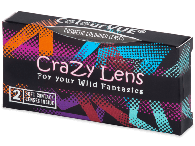ColourVUE Crazy Lens - Black Screen - nedioptrické (2 čočky) - Produkt je dostupný také v této variantě balení