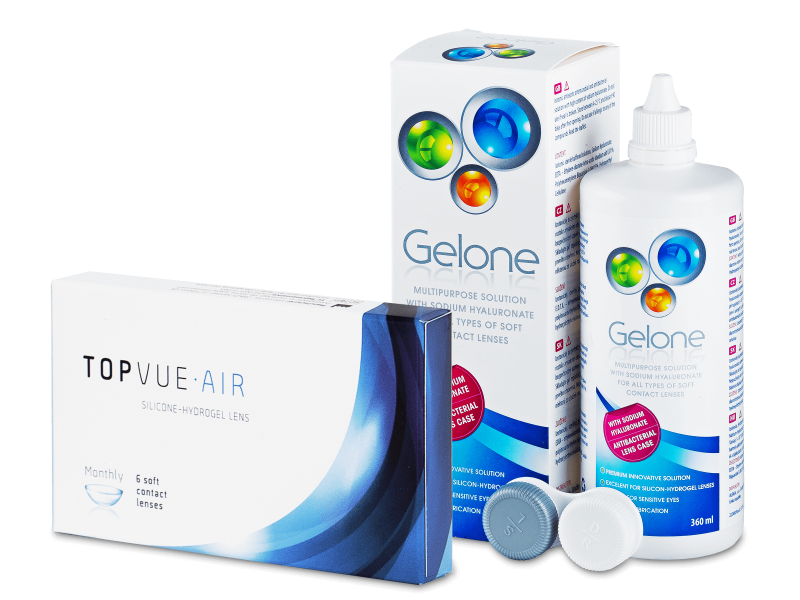 TopVue Air (6 čoček) + roztok Gelone 360 ml - Výhodný balíček