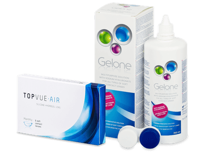 TopVue Air (6 čoček) + roztok Gelone 360 ml