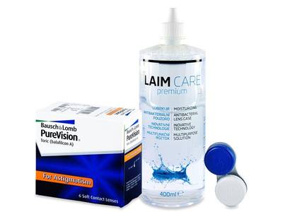 PureVision Toric (6 čoček) + roztok Laim Care 400 ml