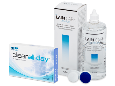 Clear All-Day (6 čoček) + roztok Laim Care 400 ml - Výhodný balíček