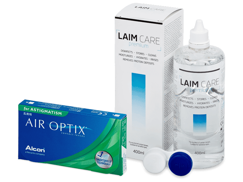 Air Optix for Astigmatism (6 čoček) + roztok Laim Care 400 ml - Výhodný balíček